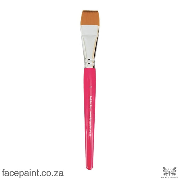 Fabart Pro Face Painting Brush Pink Flat - Size 1 Brushes