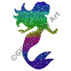Glitter Tattoo Stencils - 457 Mermaid
