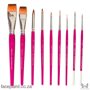 Fabart Pro Face Painting Brush Pink Bundle Brushes