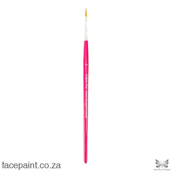 Fabart Pro Face Painting Brush Pink Round - Size 02 Brushes