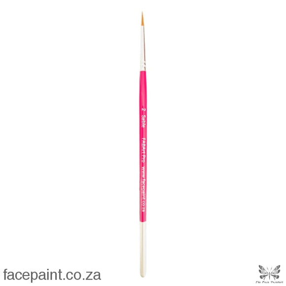 Fabart Pro Face Painting Brush Pink Sable Round - Size 02 Brushes