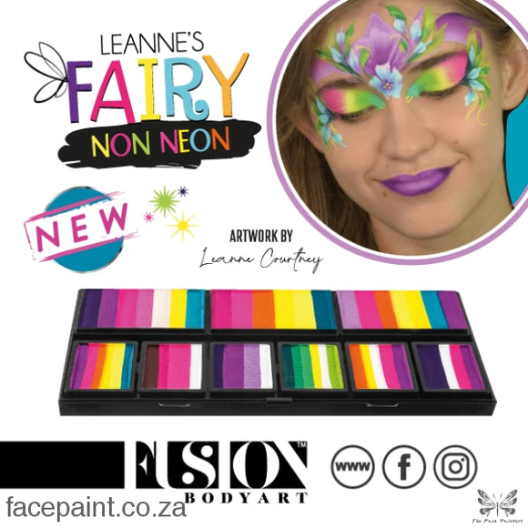 Fusion Face Paint Palette - Petal Leannes Fairy Collection Non Neon Paints