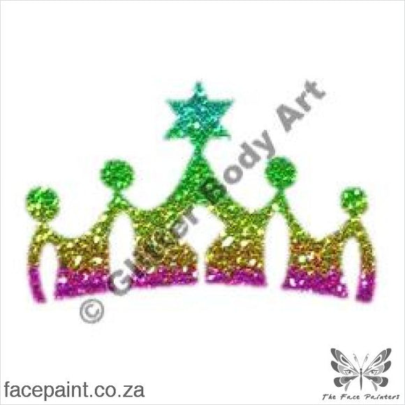Glitter Tattoo Stencils - 140 Crown Tattoos