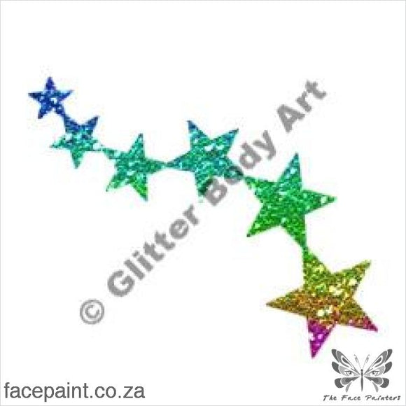 Glitter Tattoo Stencils - 168 Falling Stars Tattoos