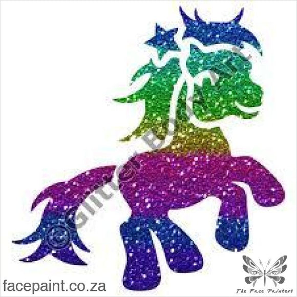 Glitter Tattoo Stencils - 174 Pony Star Tattoos