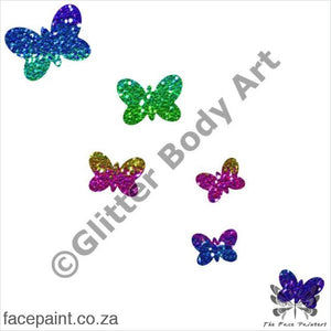 Glitter Tattoo Stencils - 212 Flying Butterflies Tattoos
