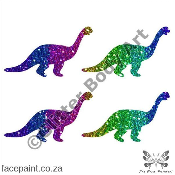 Glitter Tattoo Stencils - 232 Mini Dinosaurs Tattoos