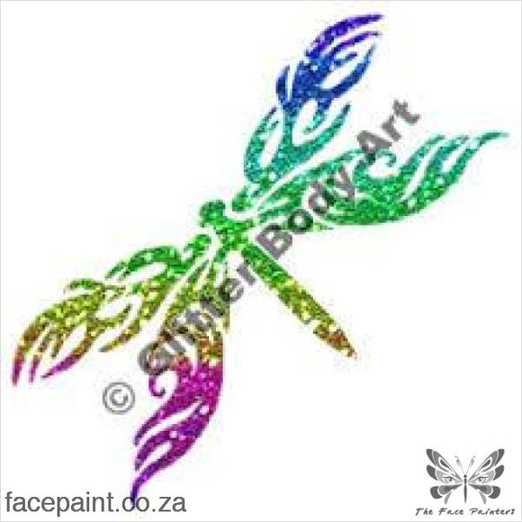 Glitter Tattoo Stencils - 262 Tribal Dragonfly Tattoos