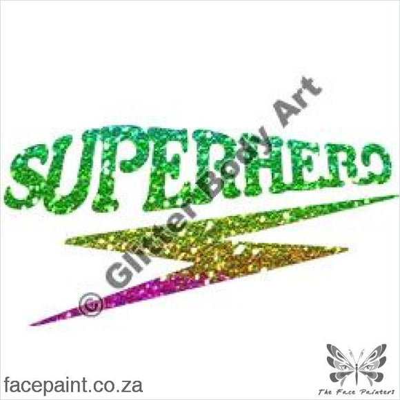 Glitter Tattoo Stencils - 294 Superhero Tattoos