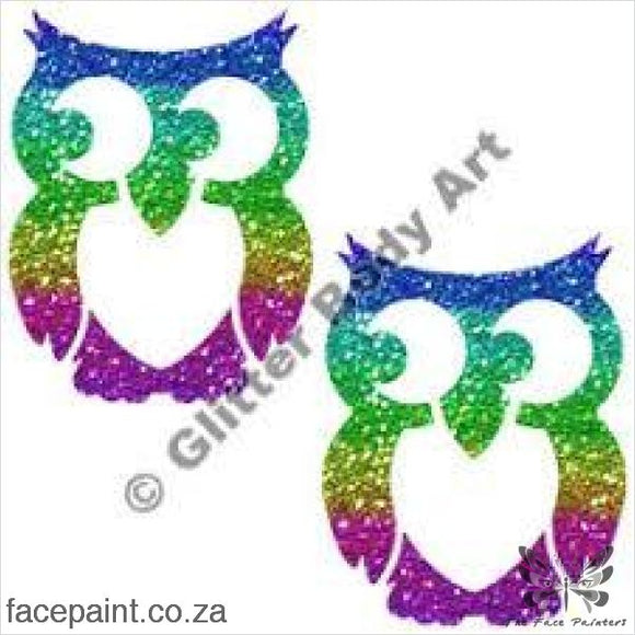 Glitter Tattoo Stencils - 366 Owls
