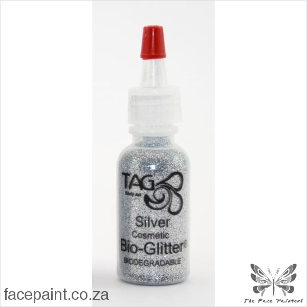 TAG Bioglitter® Biodegradable Glitter Puffer Silver facepaint supplies