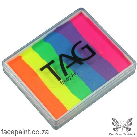Tag Face Paint Split Cake Base Blender Neon Rainbow Paints