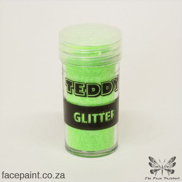 Teddy Glitter Shaker Neon Green