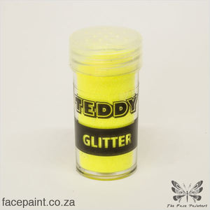 Teddy Glitter Shaker Neon Yellow